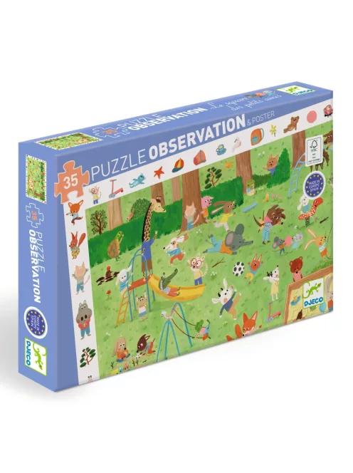 Djeco Megfigyeltető puzzle Kisbarátok a kertben 35 db-os - Little friends' garden