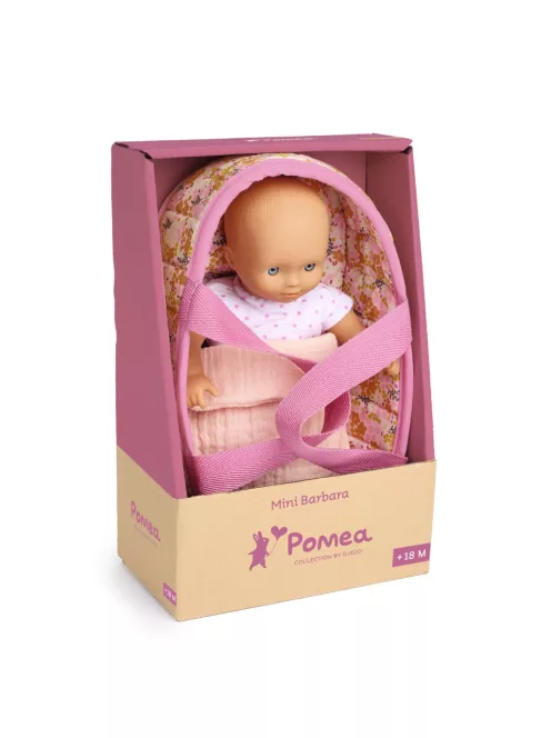 Djeco Játékbaba Mini 20 cm - Barbara mózeskosárral