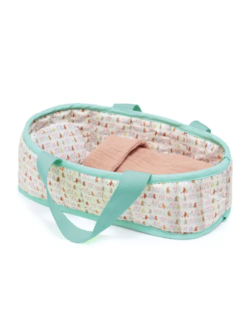 Djeco Játékbaba Mini 20 cm - Sasha mózeskosárral