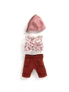 Djeco Pomea Játékbaba kiegészítő babaruha Bordó - Outfit Burgundy