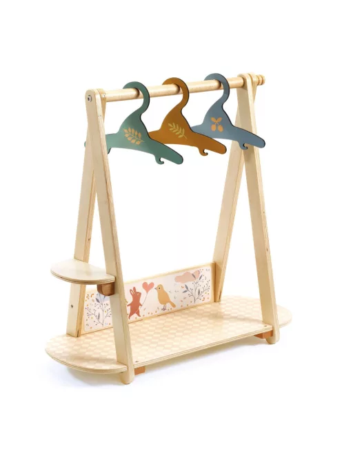 Djeco Pomea Nagy ruhafogas 3 vállfával - Large clothes rack 3 hangers