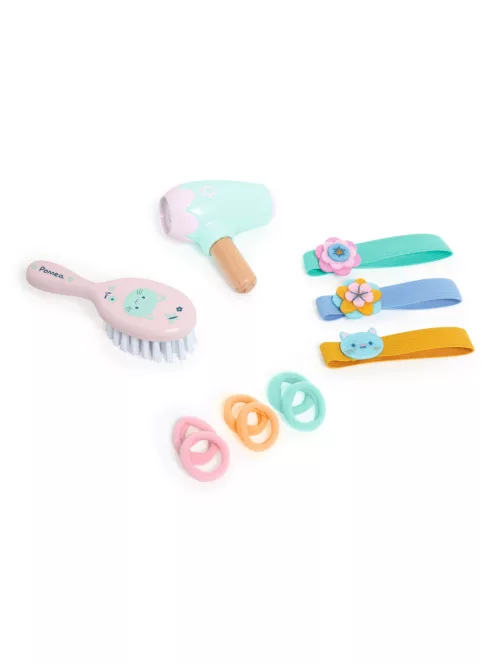 Djeco Pomea Játékbaba kiegészítő szépítkezés Baba fodrászkészlet - Hairdressing set