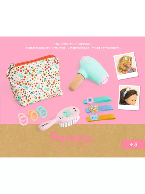 Djeco Pomea Játékbaba kiegészítő szépítkezés Baba fodrászkészlet - Hairdressing set