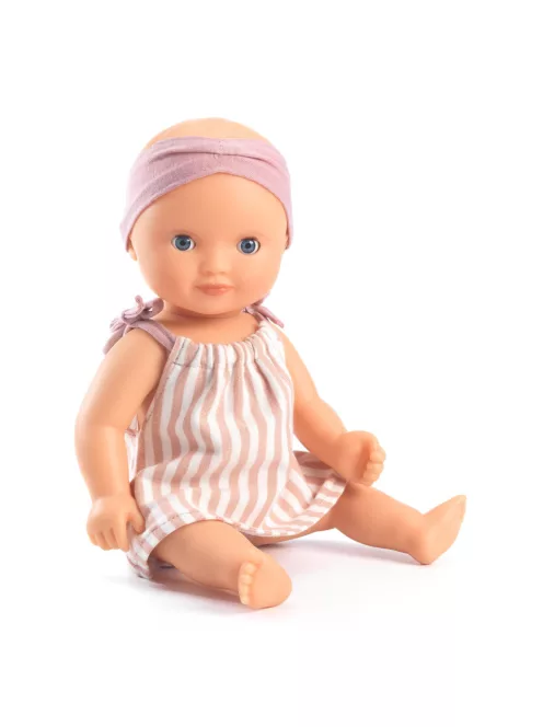 Djeco Játékbaba, fürdethető, Szilva, 32 cm