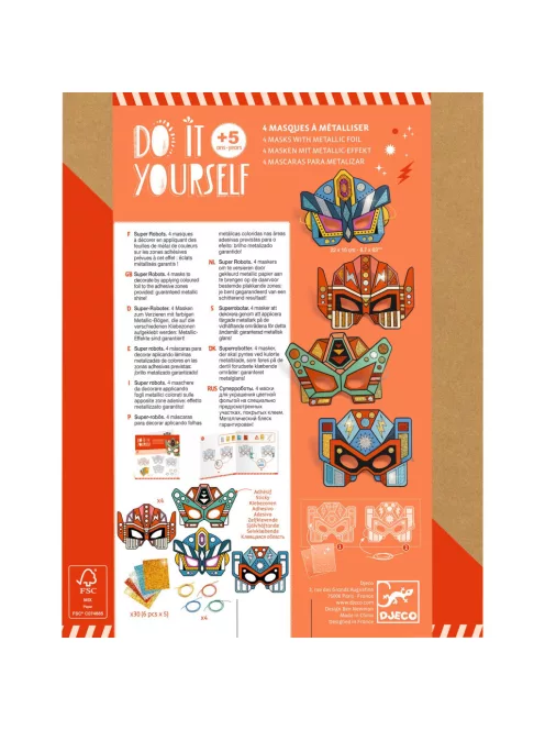 Djeco Csináld magad! - Fémfóliás Robot arcmaszkok