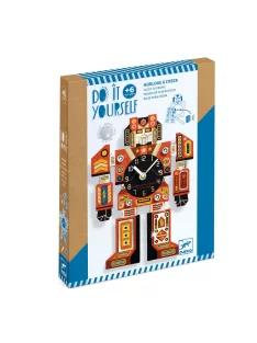   Djeco Design by Csináld magad! Falióra fiúszobába IdőRobi - Robotime