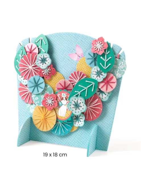 Djeco Design by Csináld magad! Papírékszer hímzett vírágokból - Flora