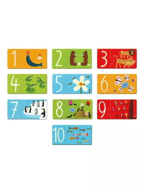 Djeco Párosító puzzle Számok - Numbers
