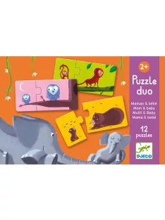 Djeco Párosító puzzle Mama-baba - Mom and baby