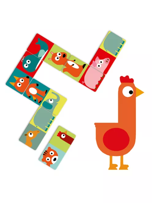 Djeco Domino Testes puzzle - Animo-puzzle