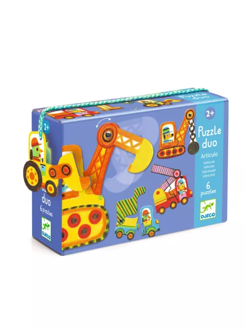 Djeco Párositó puzzle Munkagépek - Articulo vehicles