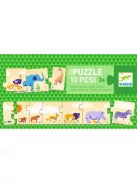 Djeco Sorozatkirakó puzzle, Kicsi és nagy, 10 db