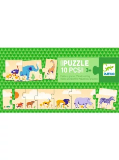 Djeco Sorozatkirakó puzzle, Kicsi és nagy, 10 db