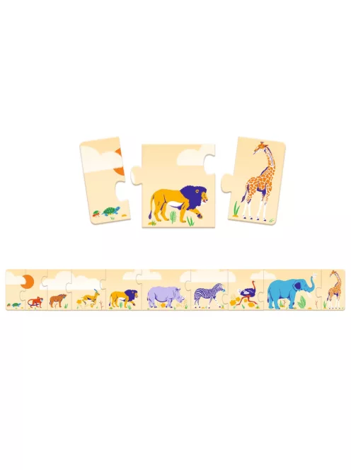 Djeco Sorozatkirakó puzzle, Kicsi és nagy, 10 db