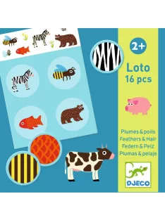   Djeco Társasjáték Tollas és szőrös - Loto Feathers and Fur