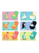 Djeco Párosító puzzle Kié a tojás 12 db-os - Funny eggs
