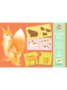 Djeco Párosító puzzle Kié a kölyök 24 db-os - Baby animals