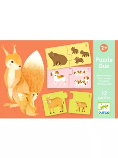   Djeco Párosító puzzle Kié a kölyök 24 db-os - Baby animals