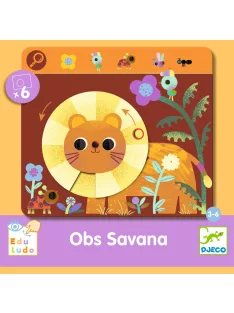   Djeco Fejlesztőjáték megfigyelés Keress és pörgess Szavanna - Eduludo Obs Savana