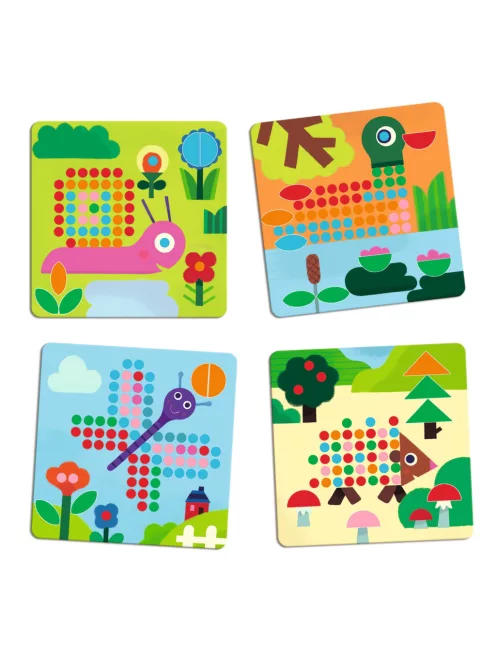 Djeco Pötyi mozaik Kisállatok - Mosaico Mini Animo