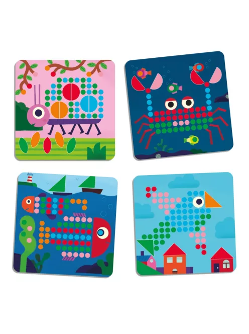Djeco Pötyi mozaik Kisállatok - Mosaico Mini Animo