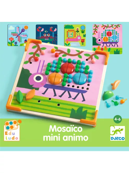 Djeco Pötyi mozaik Kisállatok - Mosaico Mini Animo