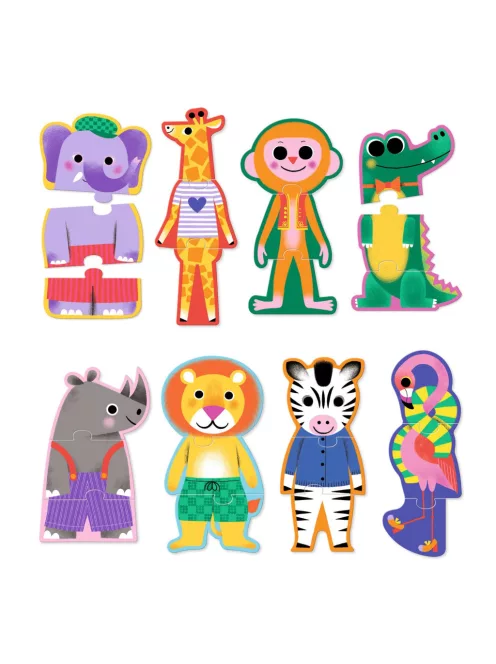 Djeco Trió puzzle Dzsungel hangjai 24 db-os - Jungle melody