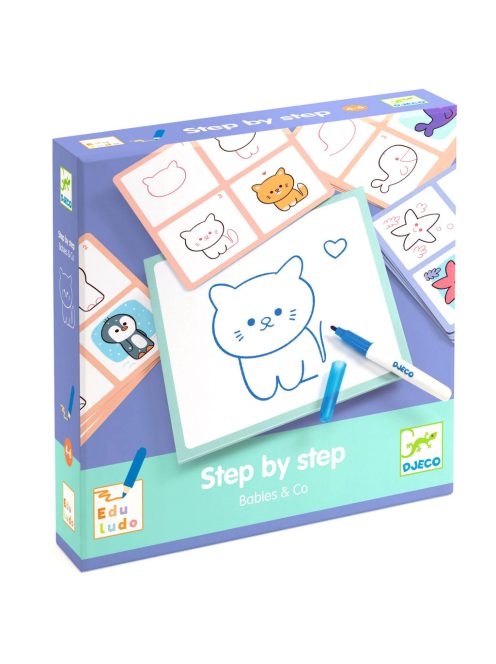 Djeco Rajzolás lépésről lépésre Állatkölykök - Eduludo Step by step Babies and Co
