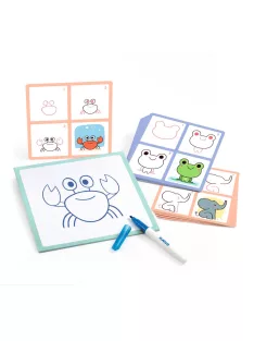   Djeco Rajzolás lépésről lépésre Állatkölykök - Eduludo Step by step Babies and Co