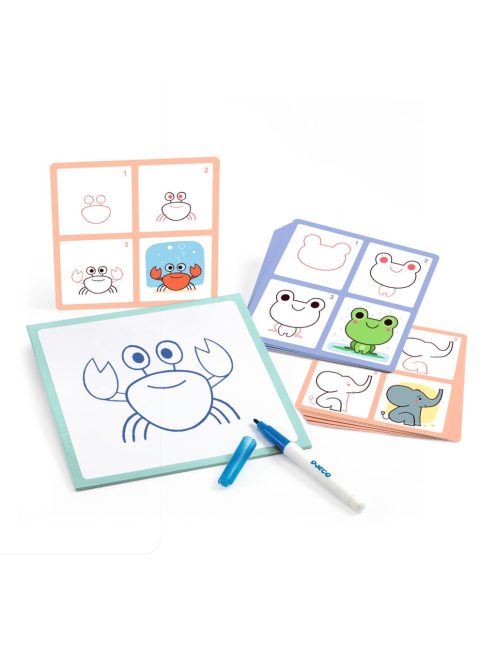 Djeco Rajzolás lépésről lépésre Állatkölykök - Eduludo Step by step Babies and Co