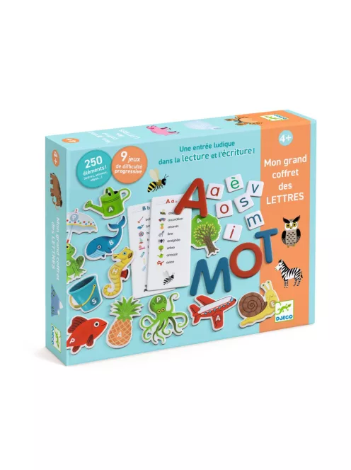 Djeco Fejlesztőjáték Csak Francia nyelvre - Grand coffret Lettres
