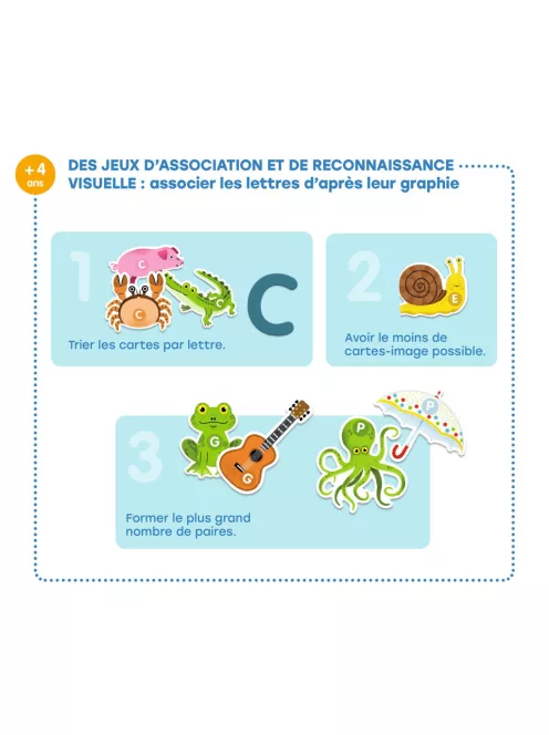 Djeco Fejlesztőjáték Csak Francia nyelvre - Grand coffret Lettres