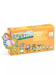   Djeco Sorozatkirakó puzzle Nagyok és kicsik a tanyán 16 db-os - Big and small on the farm