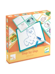   Djeco Eduludo Rajzolás lépésről lépésre Mintázat - Eduludo Step by Step Lama & Co