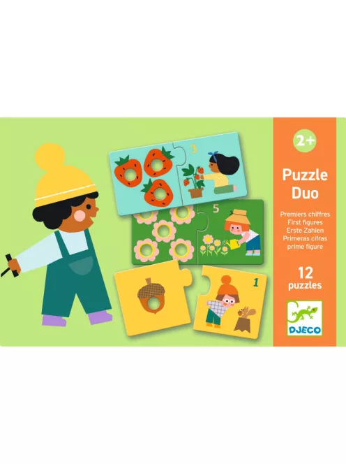 Djeco Párosító puzzle Számpárosító 24 db-os - First figures