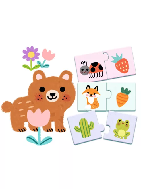 Djeco Párosító puzzle Színpárosító 24 db-os - Colours