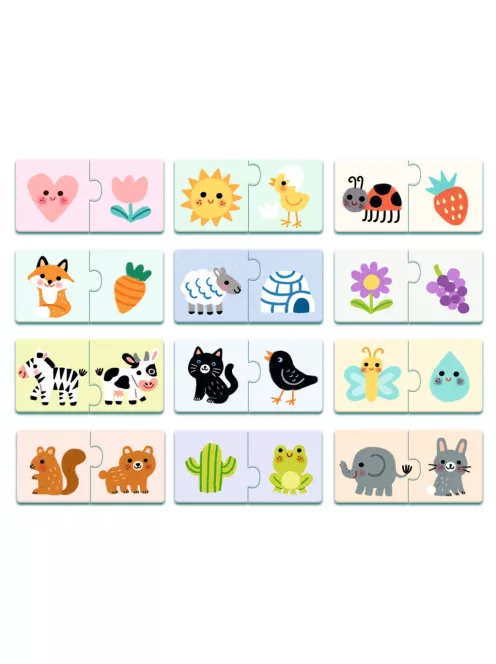 Djeco Párosító puzzle Színpárosító 24 db-os - Colours