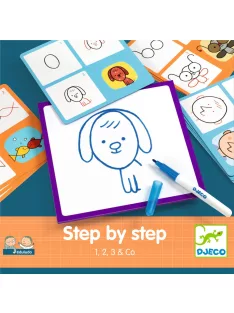   Djeco Eduludo Rajzolás lépésről lépésre Lépés lépés után - Step by Step 1, 2, 3 & Co