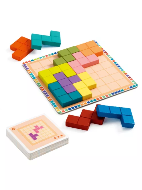 Djeco Logikai játék Tetris négyzetkirakó - Polyssimo