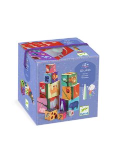   Djeco Toronyépítő kocka Természet és állatok - 10 nature & animal blocks