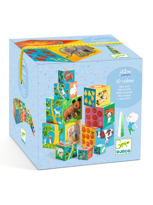 Djeco Toronyépítő kocka Barátok - 10 my friends blocks