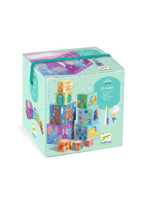 Djeco Toronyépítő kocka Szivárvány - Rainbow
