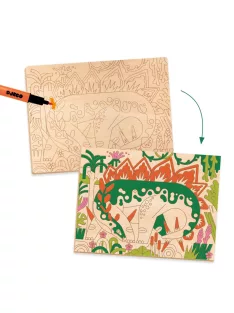   Djeco Design by Művészeti műhely Színező Dinóvilág - Dino world