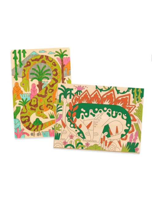 Djeco Design by Művészeti műhely Színező Dinóvilág - Dino world