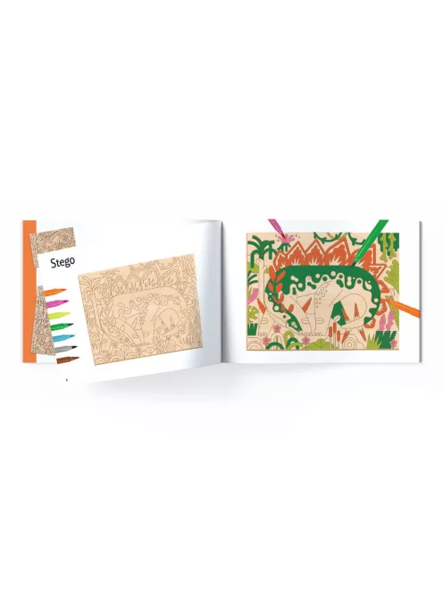 Djeco Design by Művészeti műhely Színező Dinóvilág - Dino world
