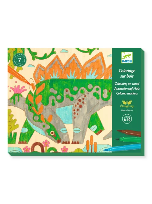 Djeco Design by Művészeti műhely Színező Dinóvilág - Dino world