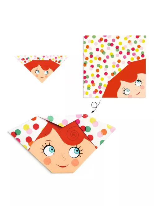 Djeco Origami Kedves arcok - Pretty faces