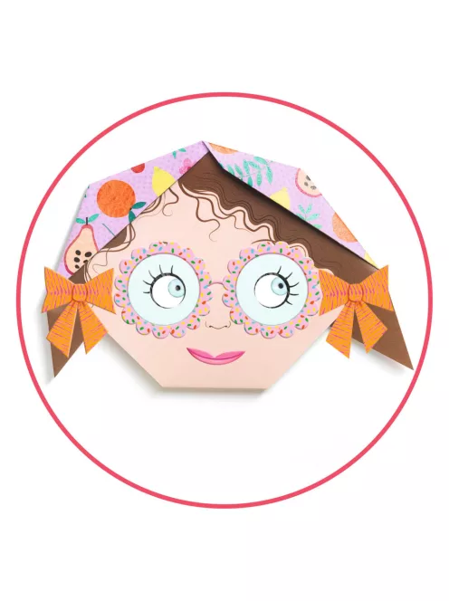 Djeco Origami Kedves arcok - Pretty faces