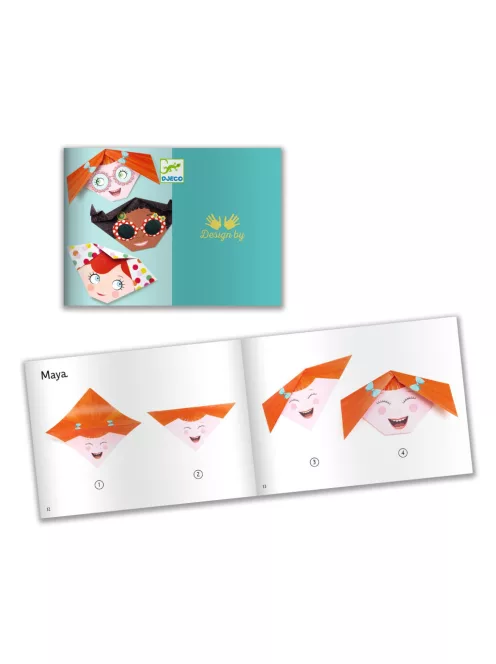 Djeco Origami Kedves arcok - Pretty faces