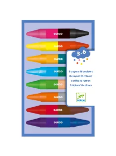 Djeco 8 duplavégű zsírkréta - 8 twins crayons